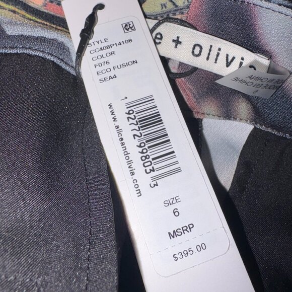 Alice + Olivia Livi Photograph Print Trousers - Picture 2 of 4